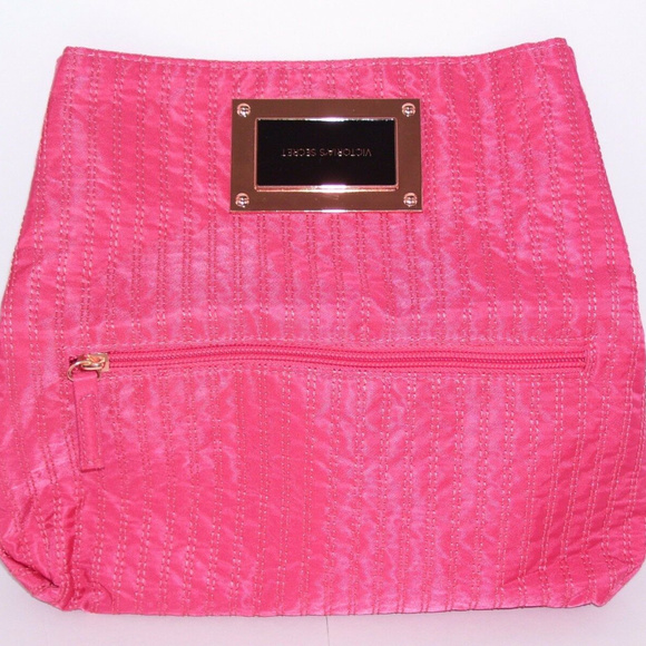 Victoria Secret Fold Over Coral Clutch Hand Bag - Picture 4 of 7